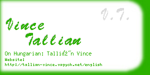 vince tallian business card